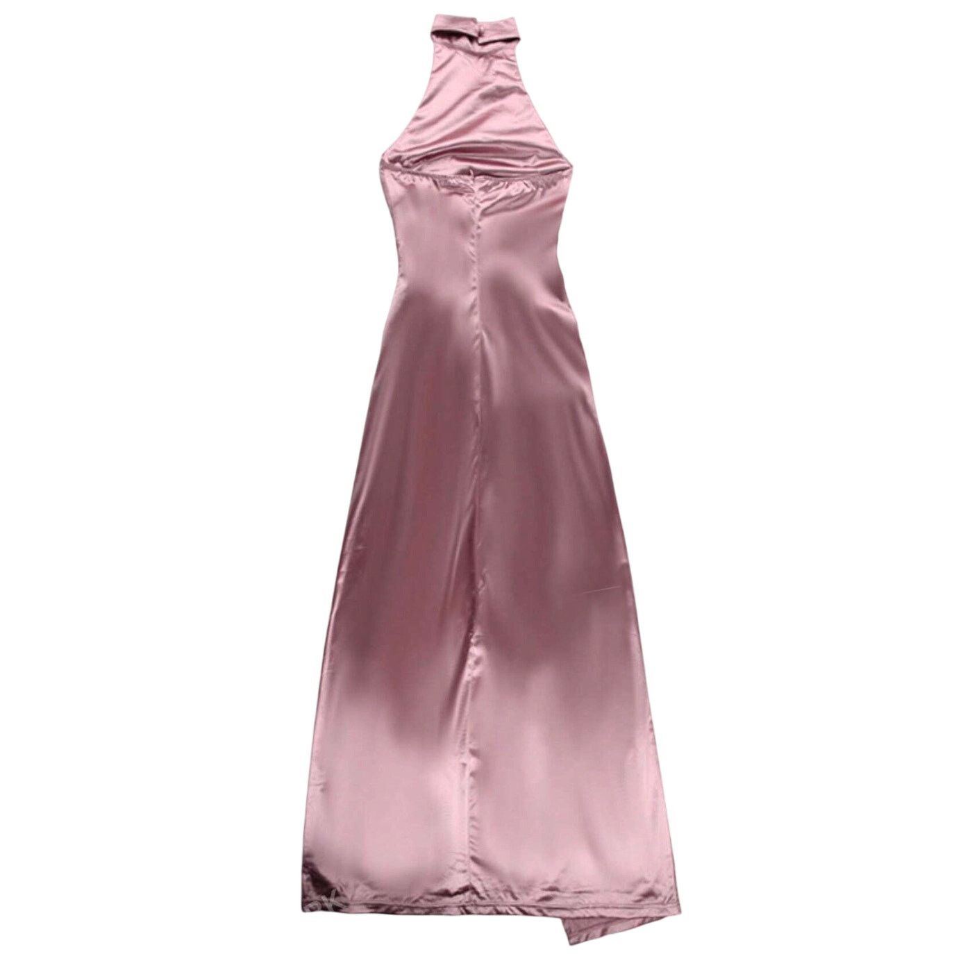 Shein Halter Sleeveless V-Neck Slit Maxi Dress in Pink, Size S Size S / US 4 / IT 40 - 2 Thumbnail