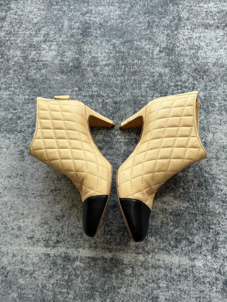 Chanel Chanel Quilted Beige High Heels -2505 Size US 6.5 / IT 36.5 - 4 Thumbnail
