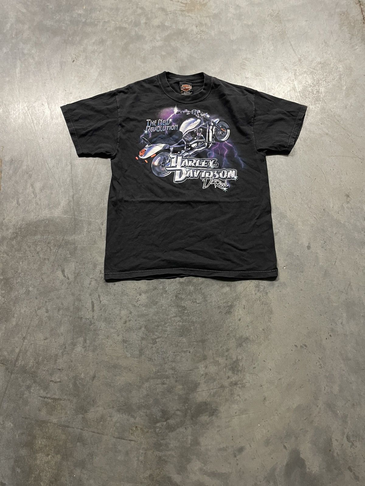Vintage Harley Davidson The New Revolution Lightning Tee