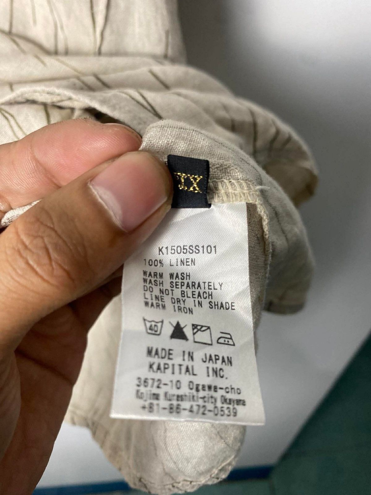 Kapital Kapital French Cloth Linen Rainwabash Discharge Aloha Shirt Size US XL / EU 56 / 4 - 7 Thumbnail