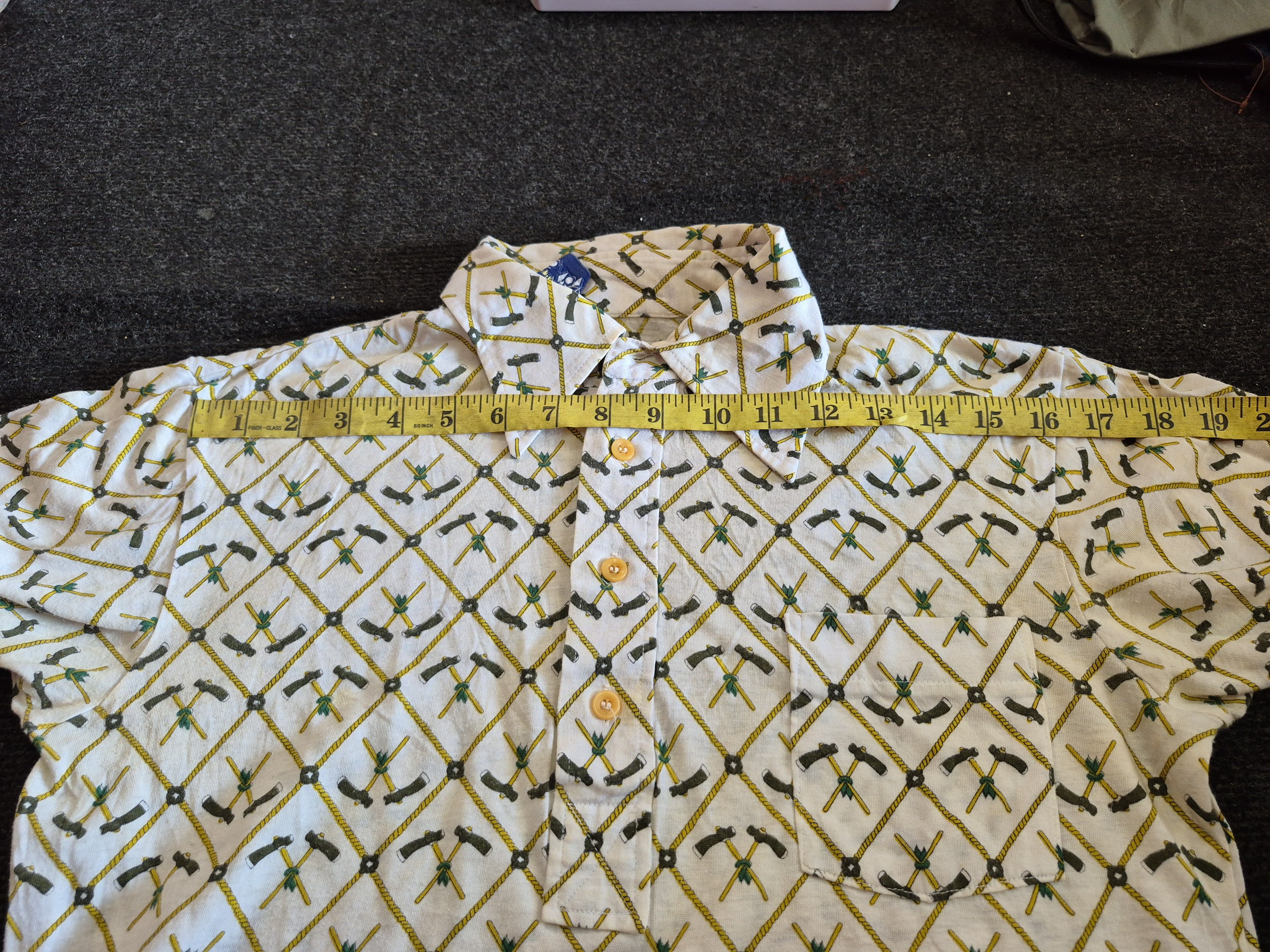 Vintage 🔥 Vintage 90s Kayak Fullprint Sharp Collar Polo Tee Size US M / EU 48-50 / 2 - 13 Thumbnail