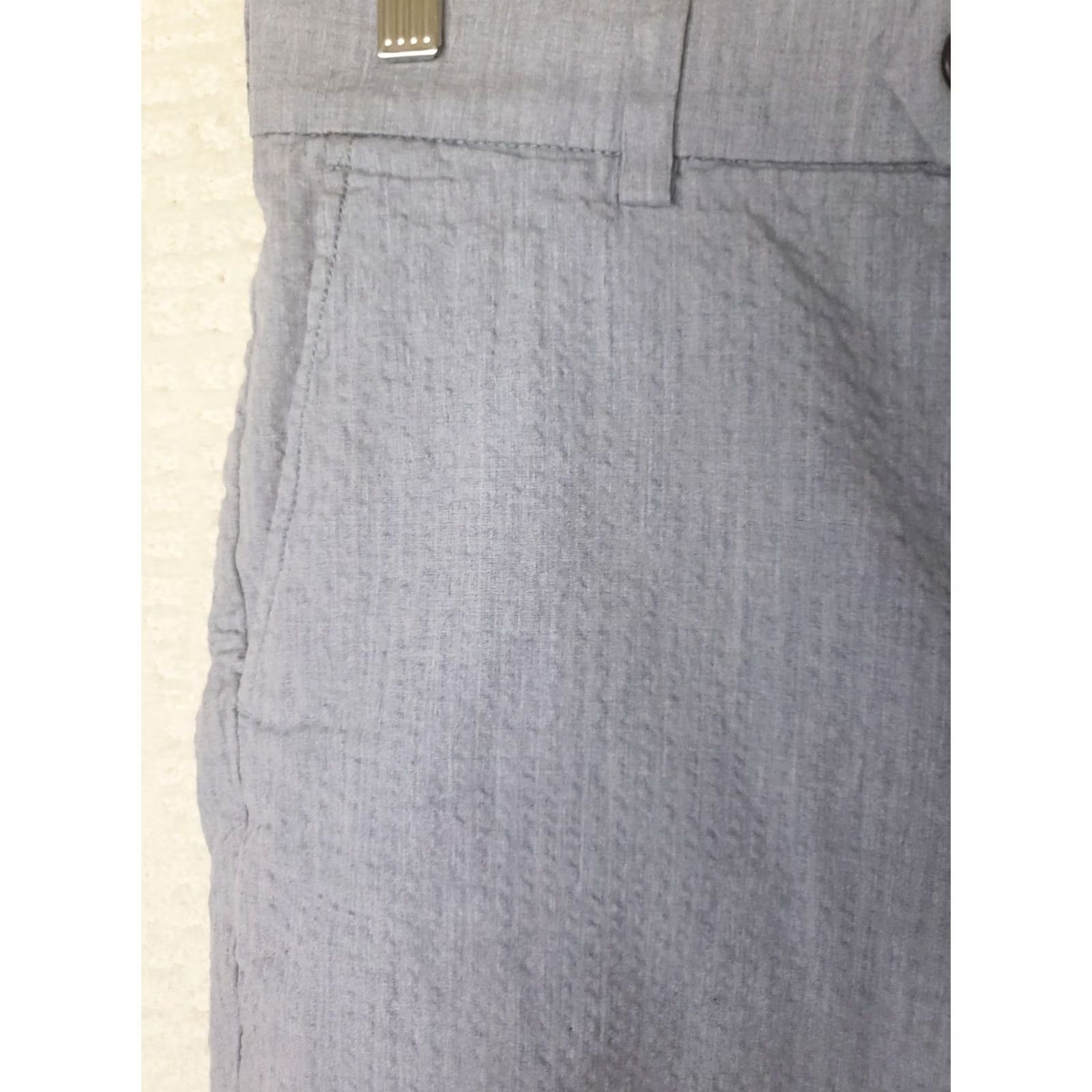 Brooks Brothers Brooks Brothers Bermuda Shorts Men's 34x9.5" Cotton Seersucker Stripe Navy Gray Seersucker Zip Front Casual Shorts Vintage No, 34, Regular Fit Size US 34 / EU 50 - 5 Thumbnail