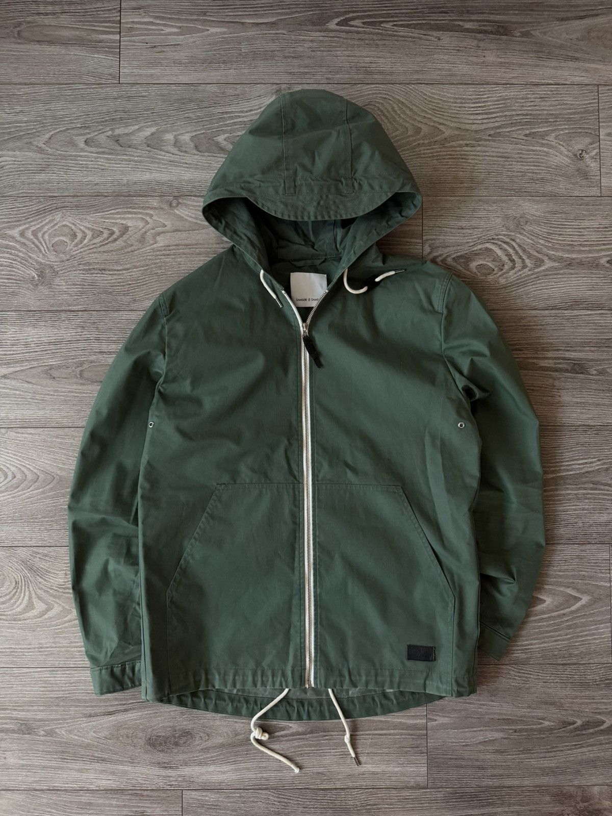 Samsoe Samsoe Samsoe Samsoe Dalgarno Thyme Waxed Waterproof Jacket Size US L / EU 52-54 / 3 - 12 Thumbnail