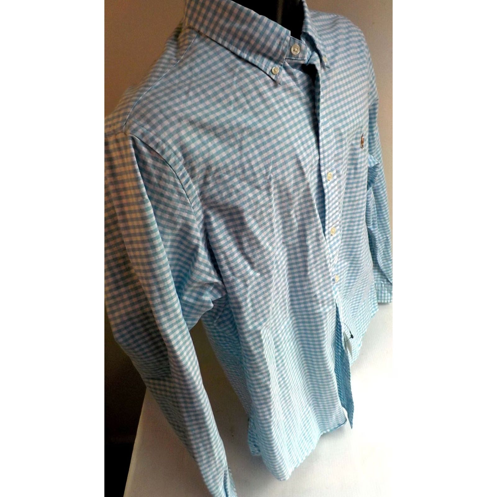 Ralph Lauren RALPH LAUREN Button-Down Shirt LS Teal White 100% Cotton XL Mens Size US XL / EU 56 / 4 - 3 Thumbnail