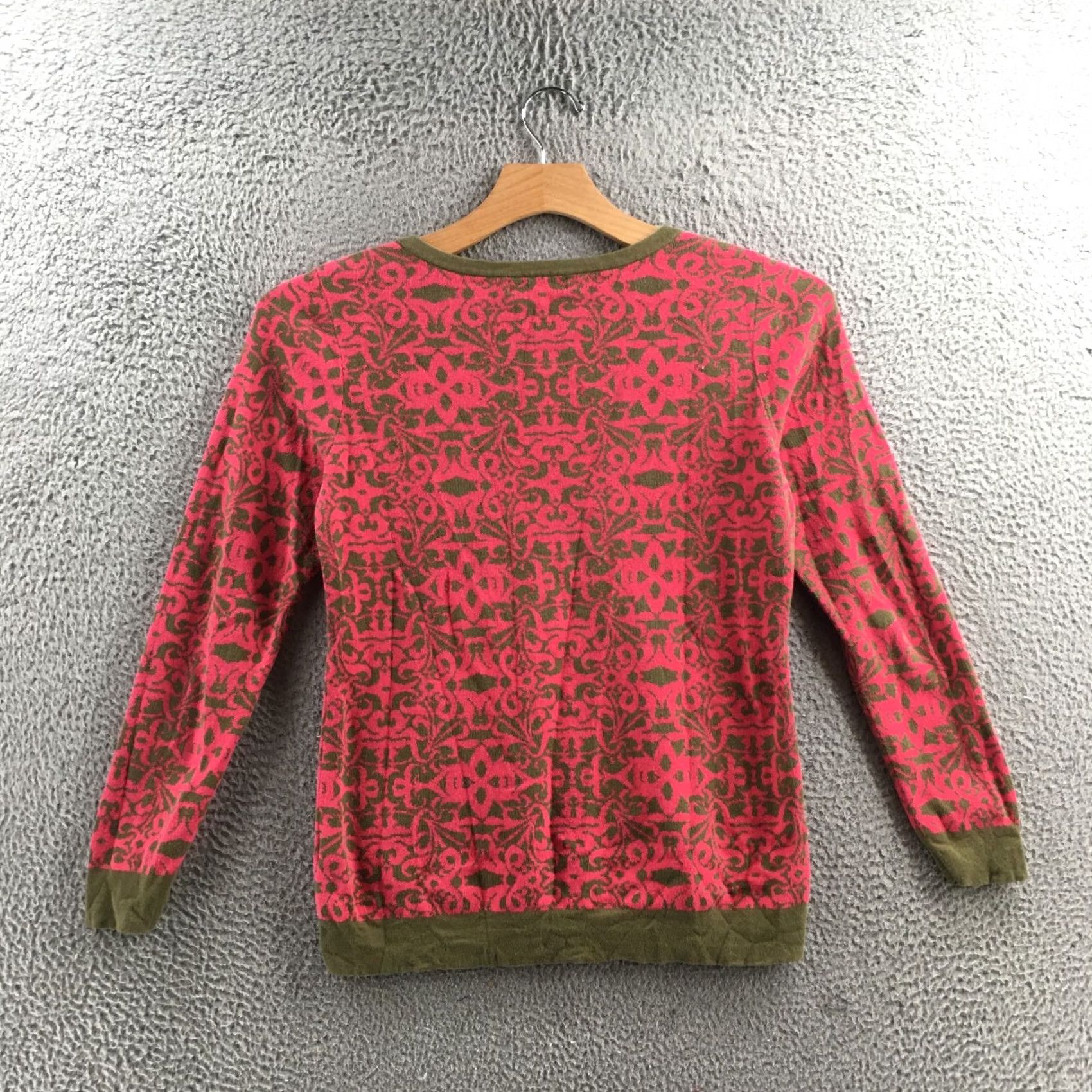 Banana Republic Banana Republic Long Sleeve Sweater Tee Womens L Multicolor V-Neck Pullover Casual Knit Cotton Size L / US 10 / IT 46 - 7 Thumbnail