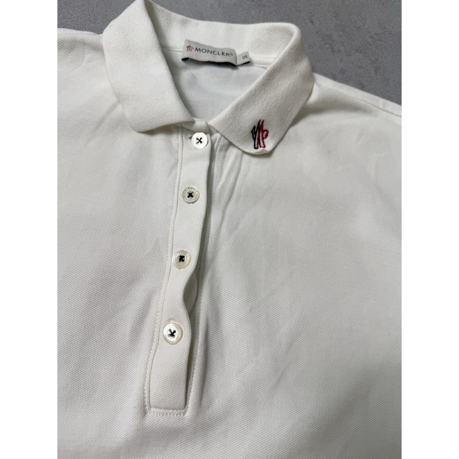 Moncler Moncler Women Polo T Shirt Collar Logo Size S White Size S / US 4 / IT 40 - 3 Thumbnail