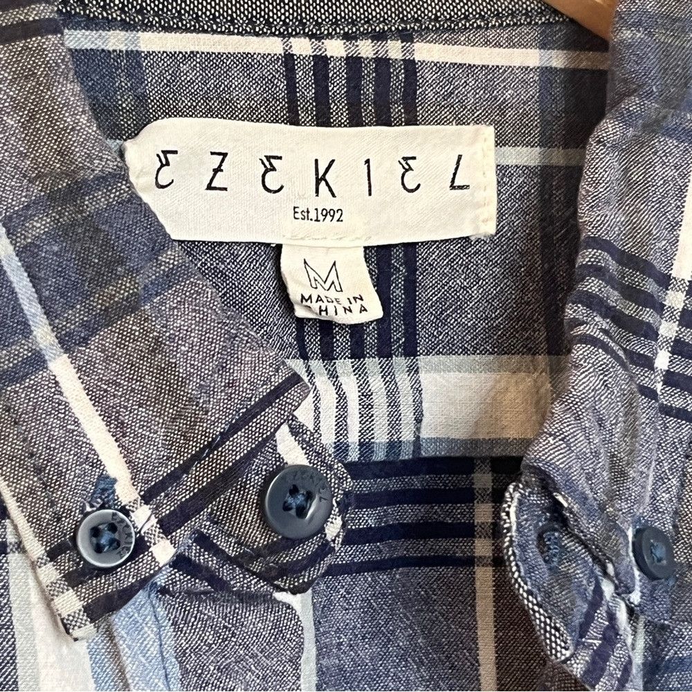 The Unbranded Brand Ezekiel Flannel Shirt Men’s Blue Long Sleeve Pocket Medium Size US S / EU 44-46 / 1 - 4 Thumbnail