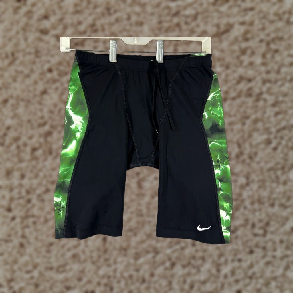 Nike Nike Shorts Bottom Adult 30 Green Jammer Spandex Blend Polyester Compression Men Regular Pool Swim Size US 30 / EU 46 - 1 Thumbnail