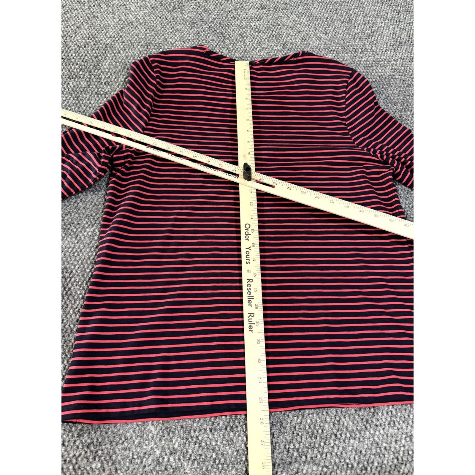 Talbots Talbots Shirt Womens L Blue Stripe Crew Neck Long Sleeve Stretch Tee Top Size L / US 10 / IT 46 - 7 Thumbnail