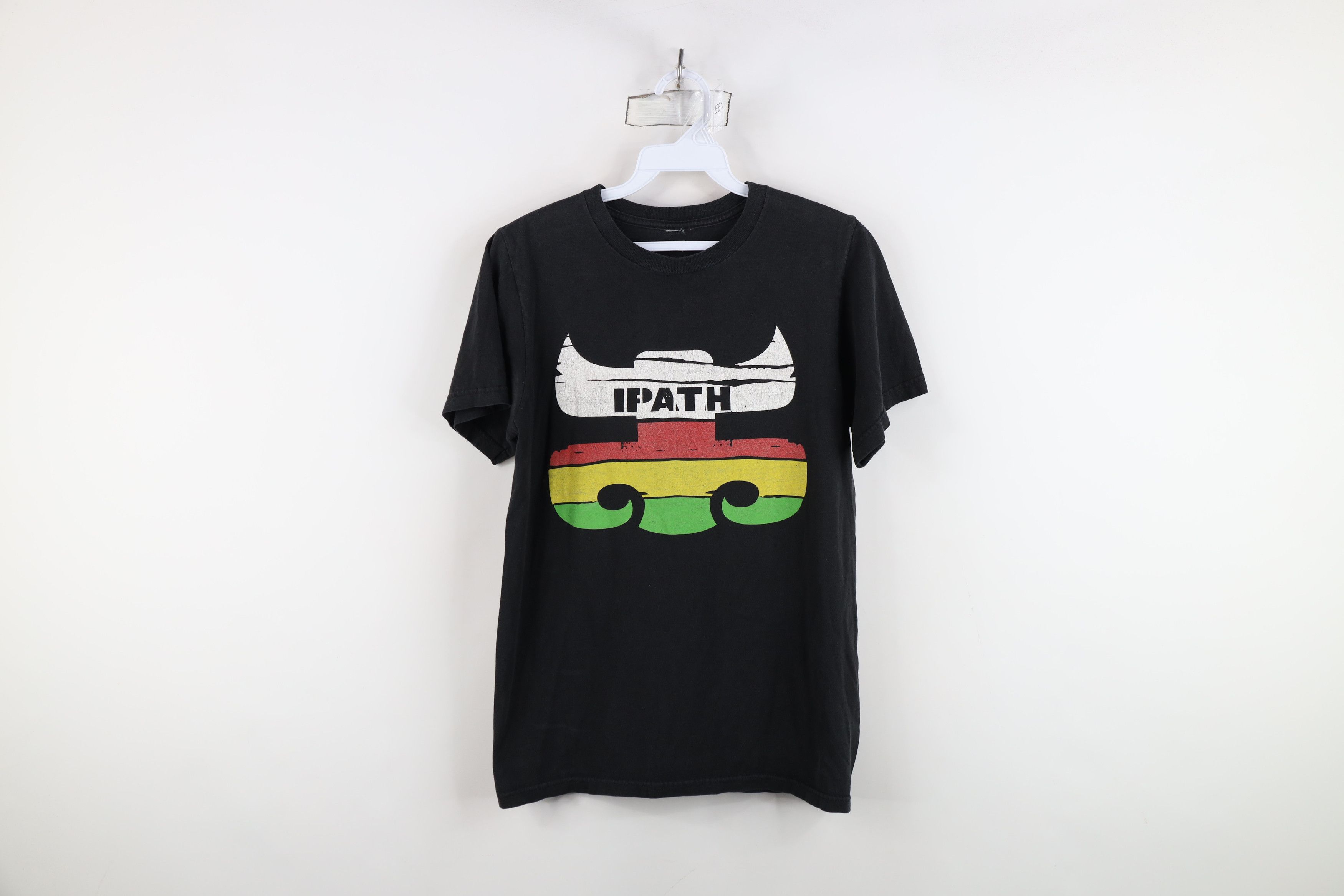 IPATH Vintage 90s Y2K Ipath Footwear Skateboard T-Shirt Black Size S / US 4 / IT 40 - 1 Thumbnail
