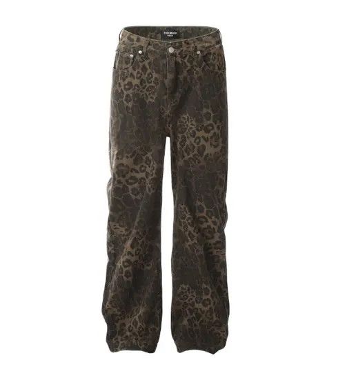 Other American retro washed straight loose leopard print jeans Size US 32 / EU 48 - 6 Thumbnail