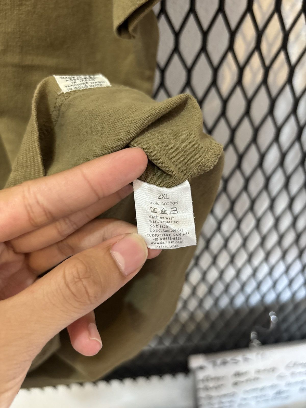 Studio D'Artisan Studio D’Artisan Loopwheeled T-Shirt - Army Green Size US XXL / EU 58 / 5 - 7 Thumbnail