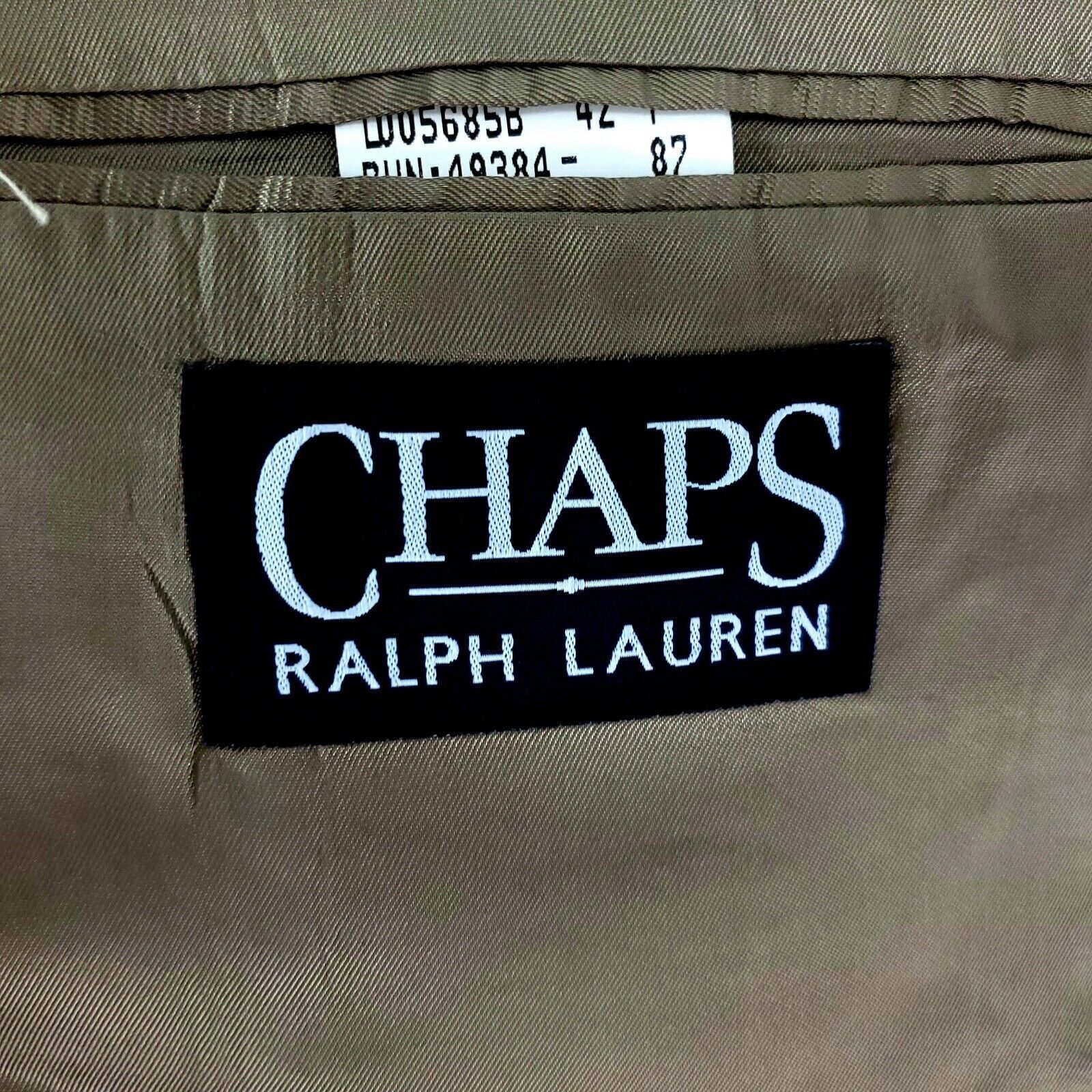 Ralph Lauren Chaps Ralph Lauren Wool Silk 2 Button Blazer 42L Tan Blue Ho Size 42L - 8 Thumbnail