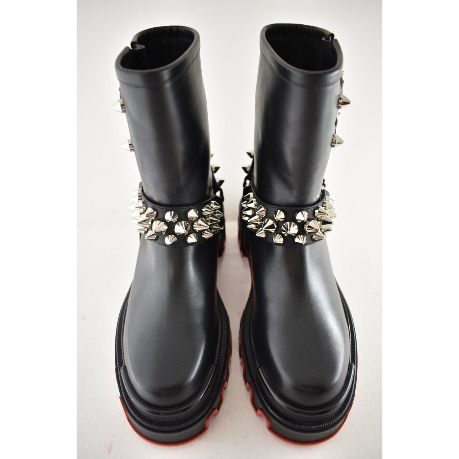 Christian Louboutin Christian Louboutin Dune Bike Spike Black Leather Platform Size US 9 / IT 39 - 10 Thumbnail