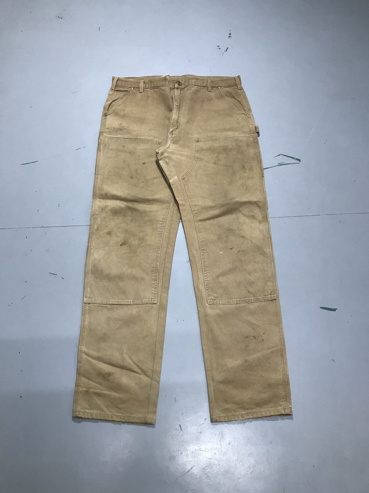 Carhartt Vintage carhartt B01 BRN double knee damaged workwear Size US 40 / EU 56 - 1 Thumbnail