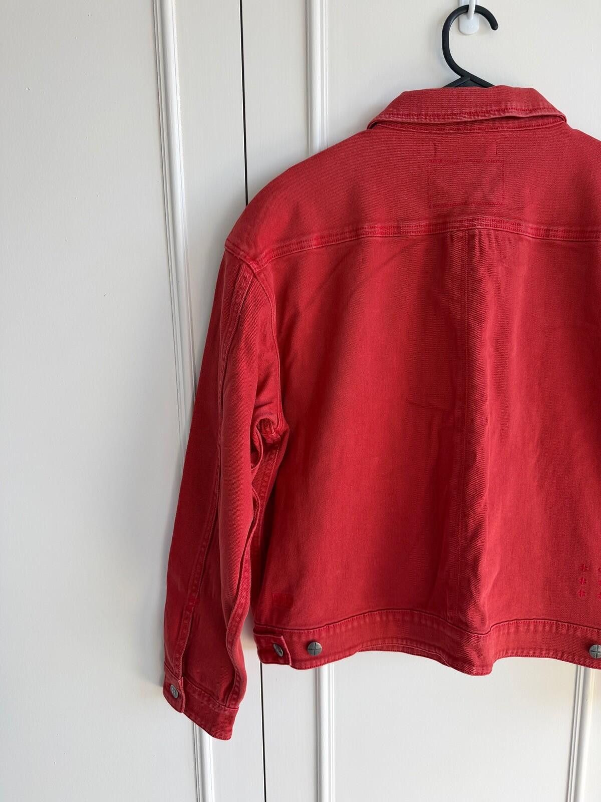 Ksubi new Ksubi womens oversized denim Jacket top small s 8 red m Size S / US 4 / IT 40 - 6 Thumbnail