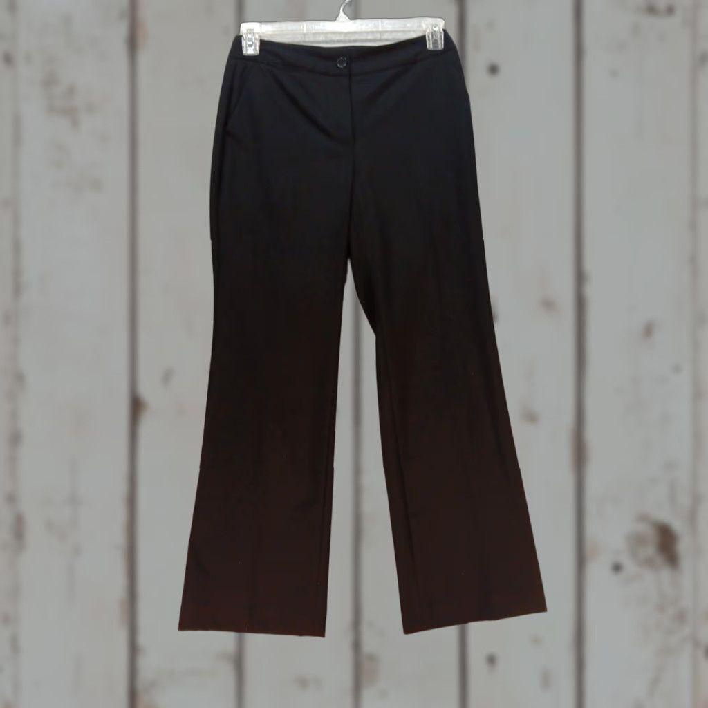 Talbots Talbots Petites Heritage Trousers Pants 6P Black Mid Rise Front Zipper Knit Stretch Straight Dress Pants Womens Size 28" / US 6 / IT 42 - 1 Thumbnail