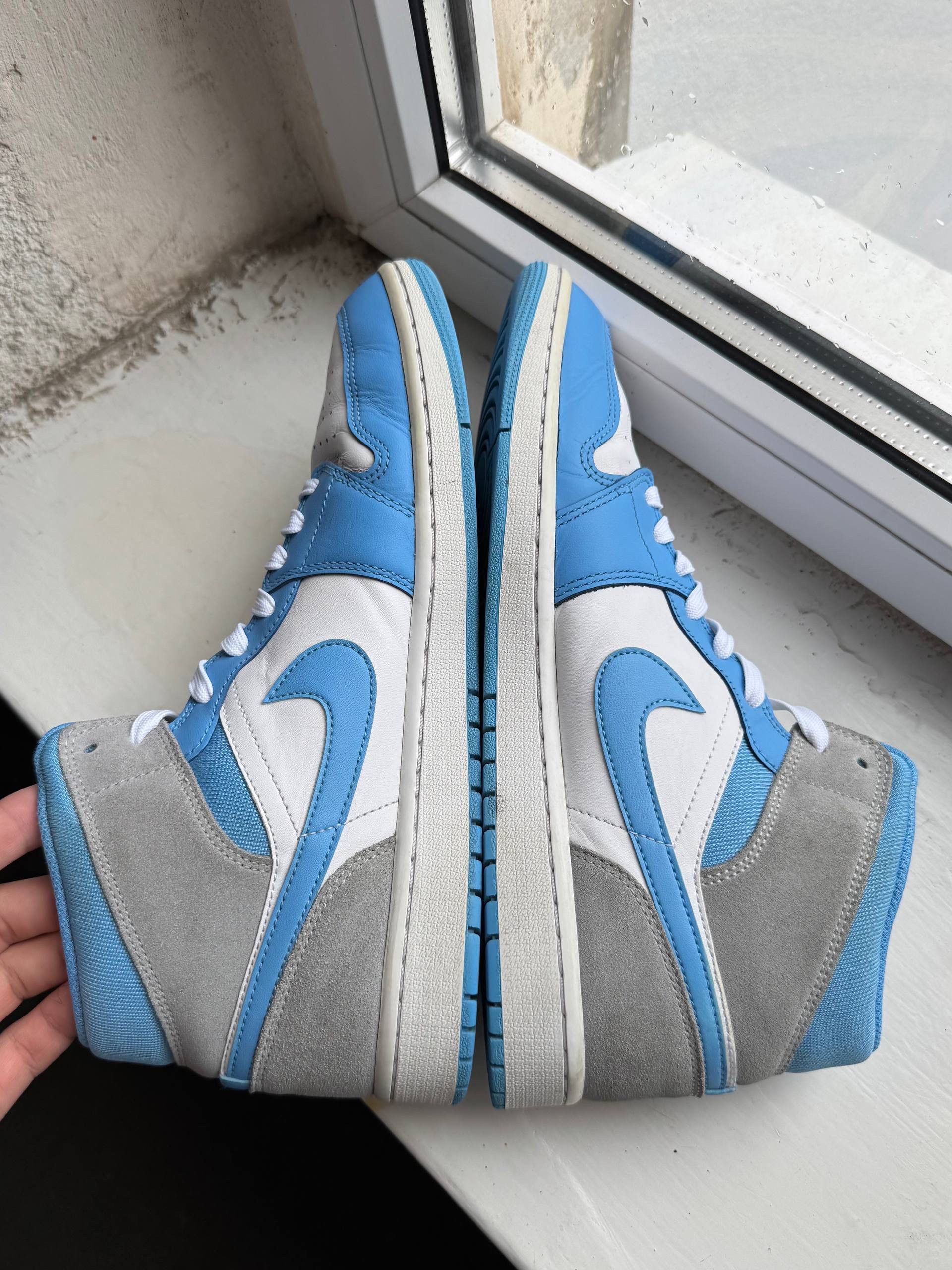 Jordan Brand Nike Air Jordan 1 Hi-Top Sneakers Blue White Size US 11 Size US 11 / EU 44 - 5 Thumbnail
