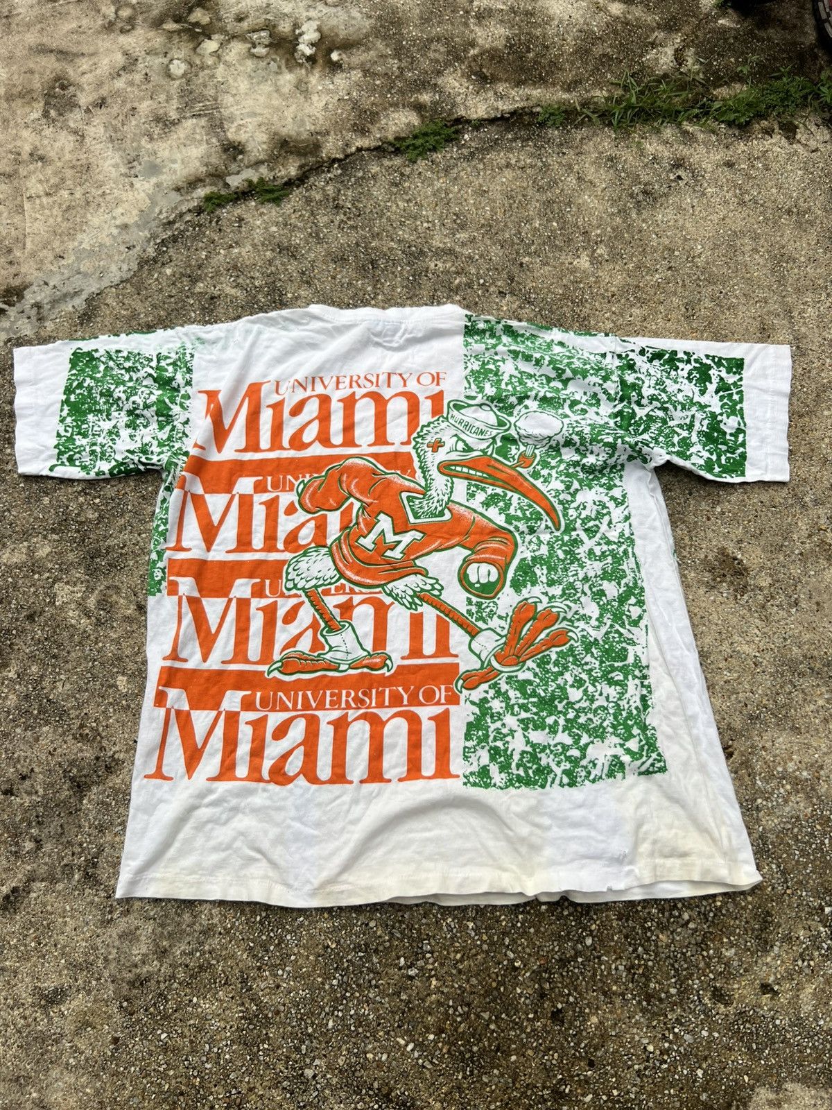Designer × Vintage Vintage Overprint University Of Miami Shirt Size US XXL / EU 58 / 5 - 2 Thumbnail