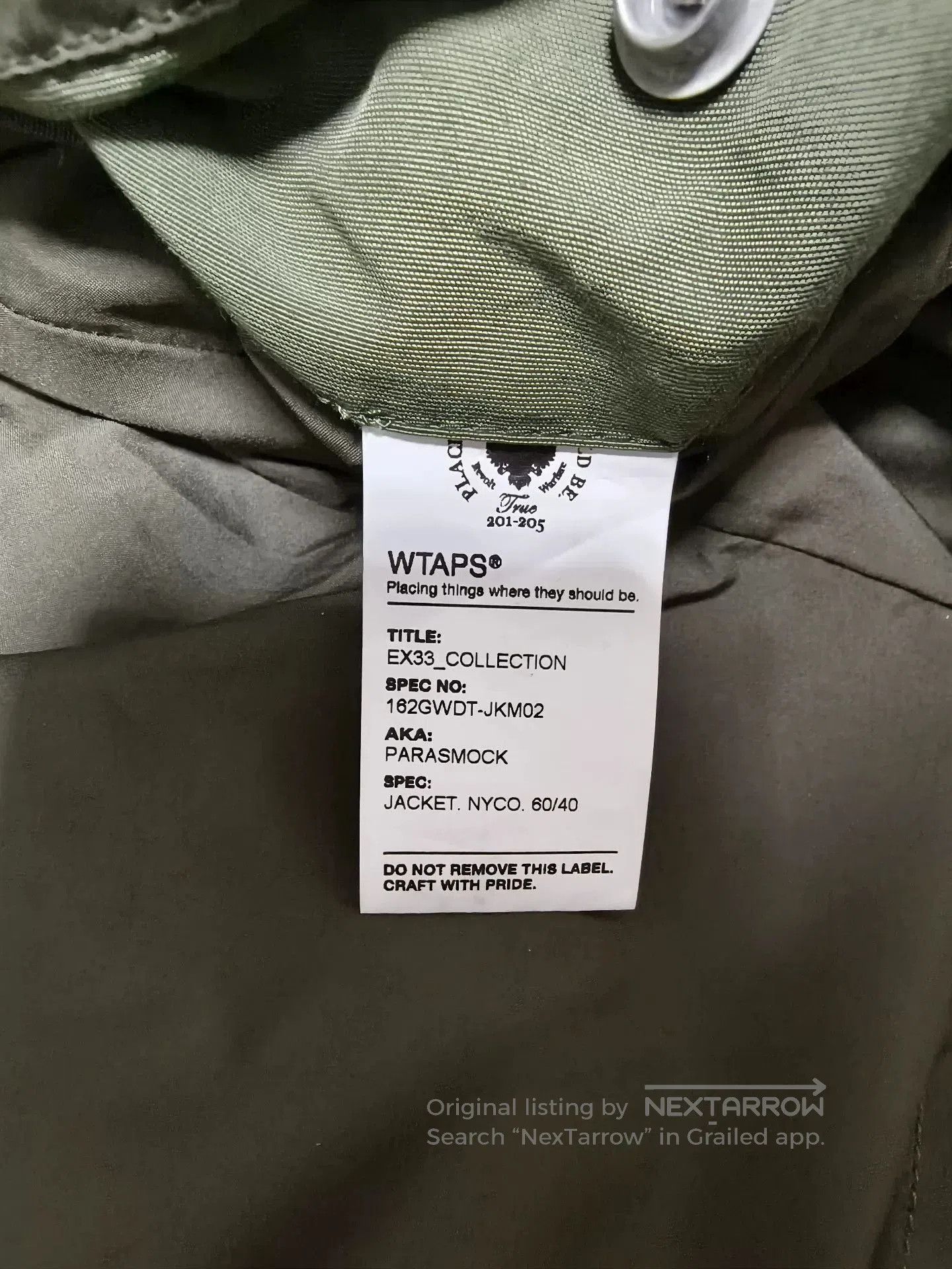 Wtaps WTAPS 16AW PARASMOCK NYCO Jacket. Size US M / EU 48-50 / 2 - 7 Thumbnail