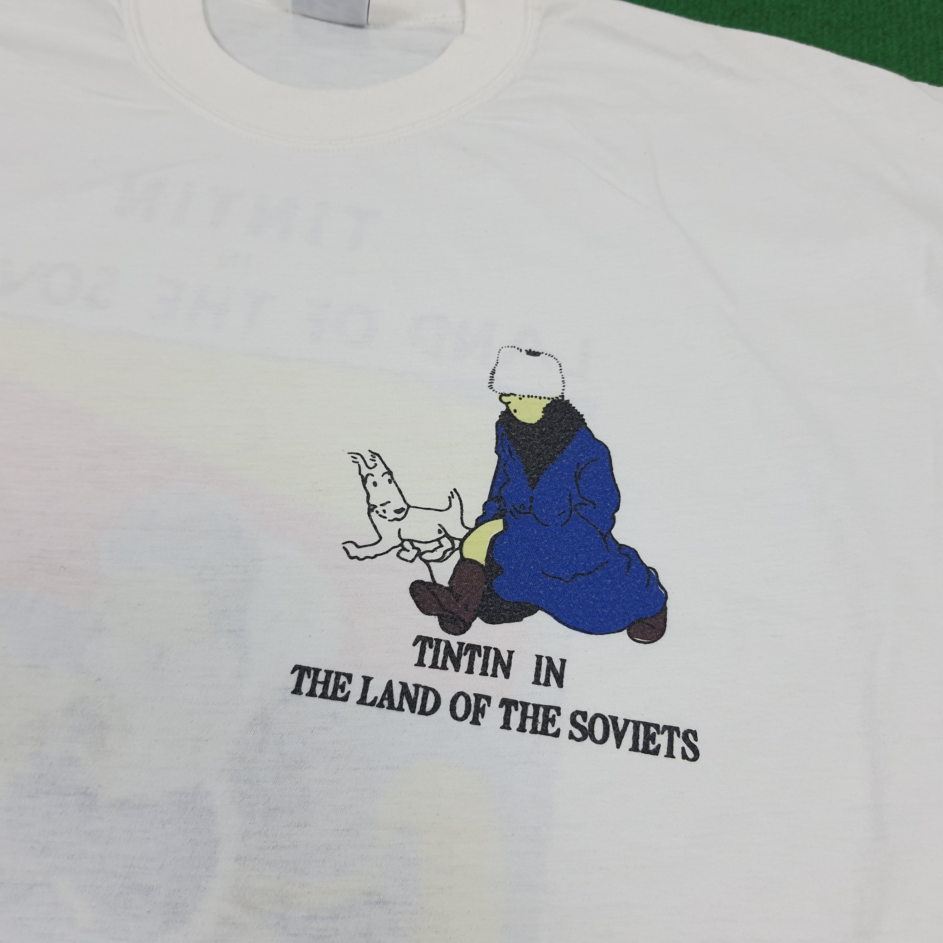 Other Vintage Tintin The Land Of The Soviets Photo Tee T-shirt Size US L / EU 52-54 / 3 - 4 Thumbnail
