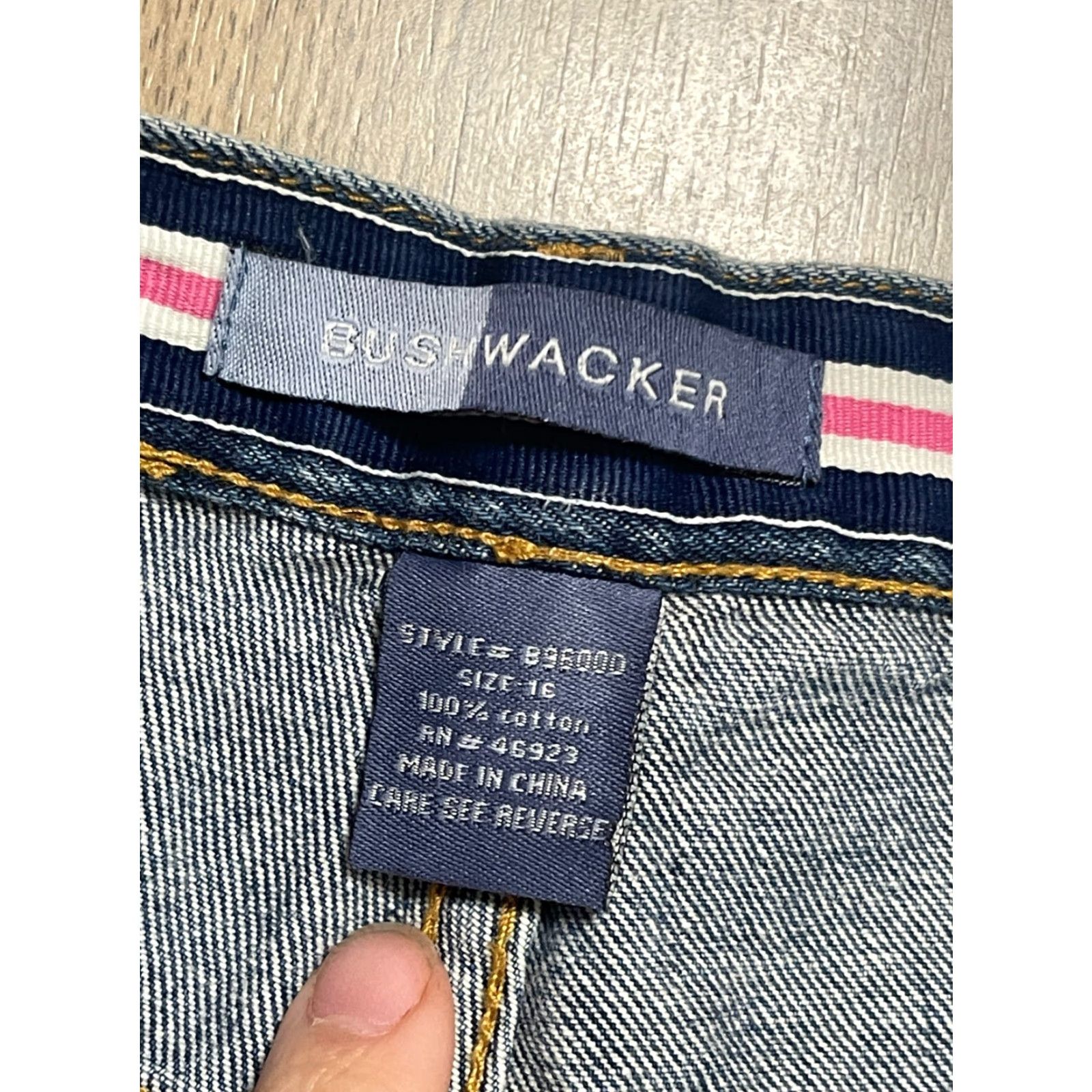 Vintage Bushwacker Jeans, Women's Size 16, Blue, Denim, Straight Leg, New with tags, Regular, 30.5 Inseam, 34 W, Fall Spring Summer, Women, Jeans Size 38" / US 16 / IT 52 - 7 Thumbnail