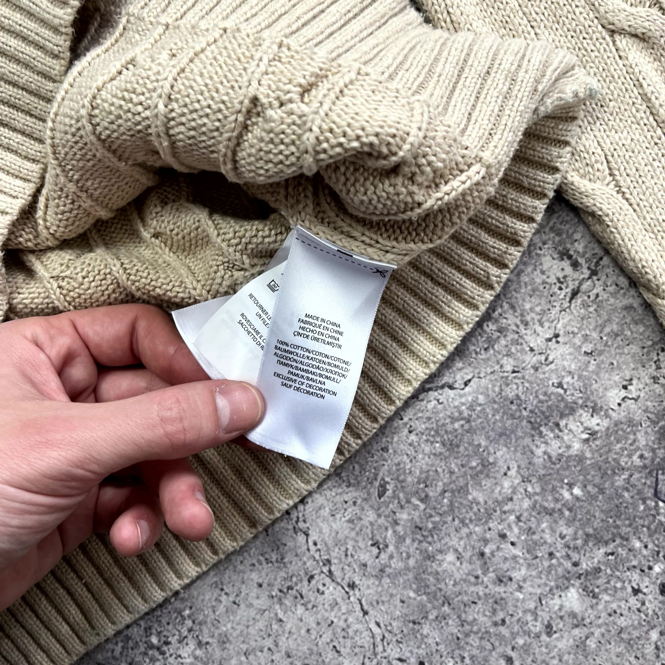Polo Ralph Lauren Polo Ralph Lauren Cable Knit Cotton Biege Sweater Size M Size US M / EU 48-50 / 2 - 6 Thumbnail