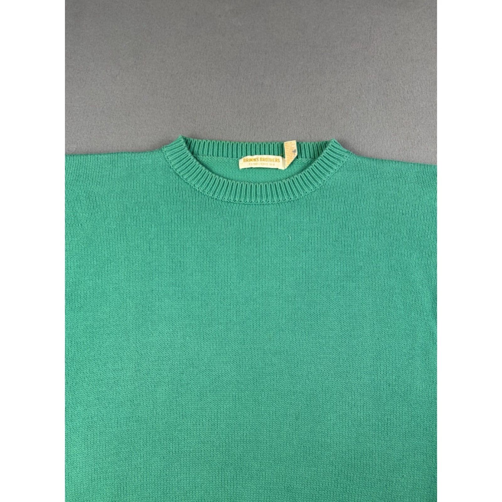 Brooks Brothers VINTAGE Brooks Brothers Sweater Women’s Small Green Cotton Short Sleeve 80s Size S / US 4 / IT 40 - 2 Thumbnail