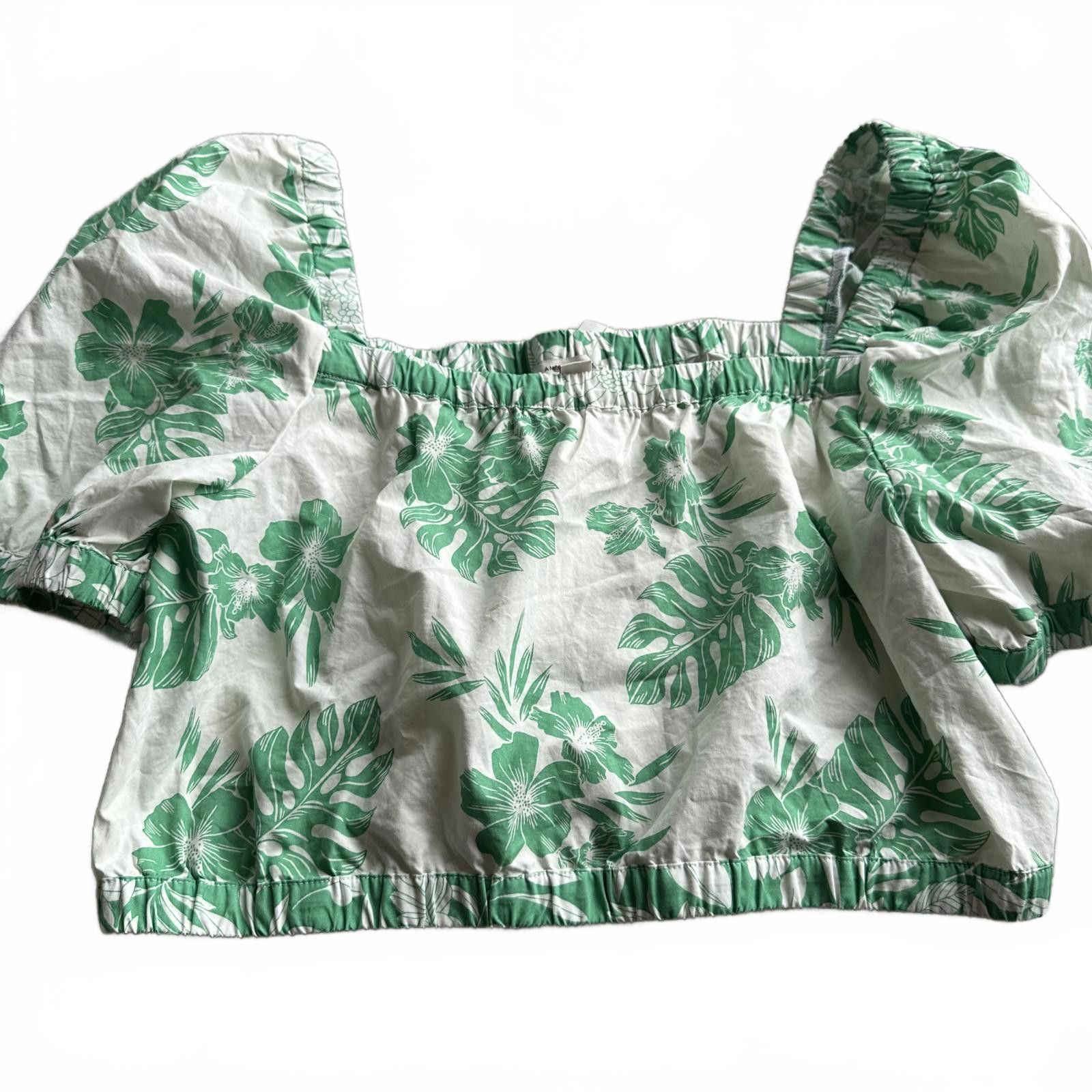 American Eagle Outfitters American Eagle Tropical Print Crop Top Size XL / US 12-14 / IT 48-50 - 1 Thumbnail