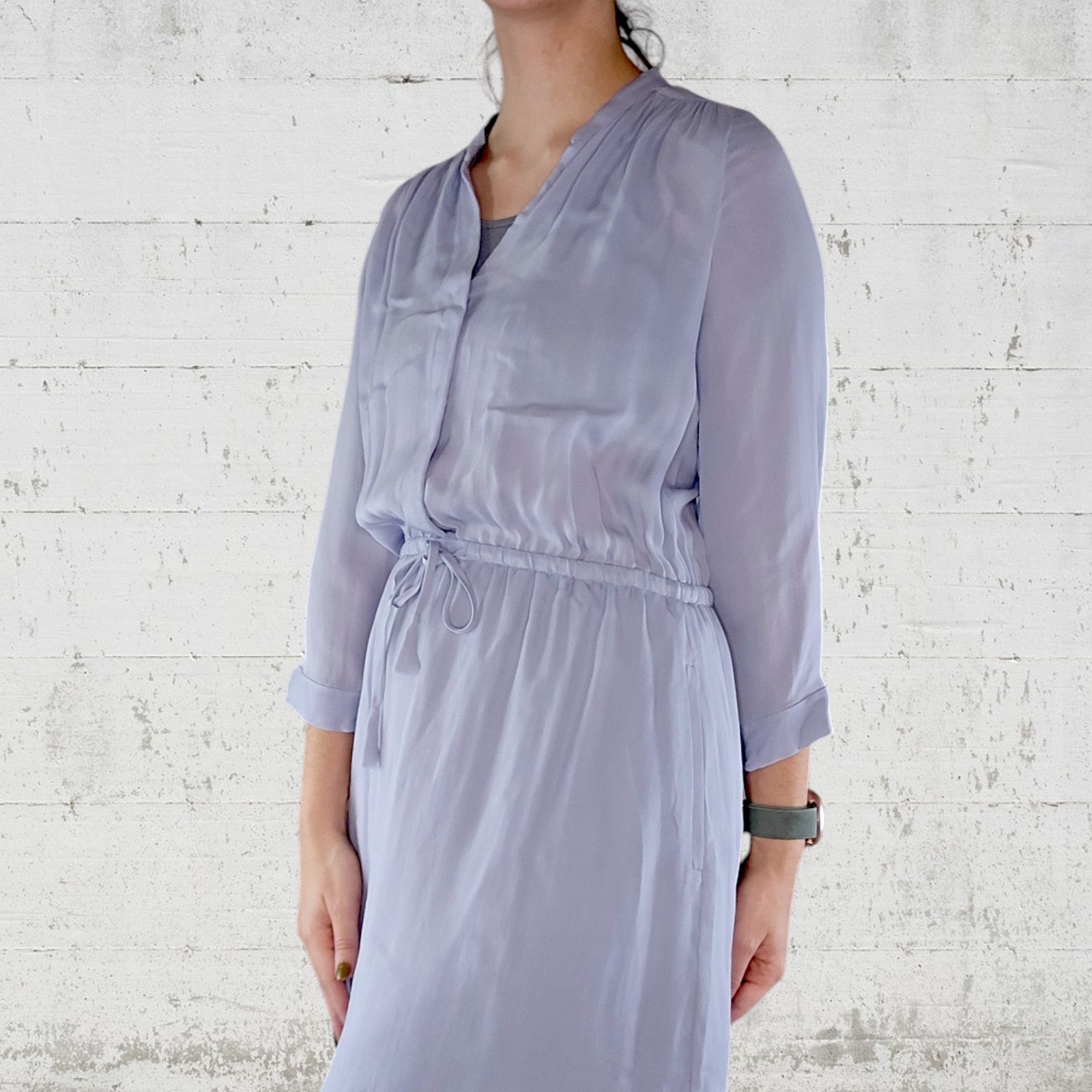 Aritzia Aritzia Babaton Bennett Silk Mini Dress Lilac Size Medium Size M / US 6-8 / IT 42-44 - 14 Thumbnail