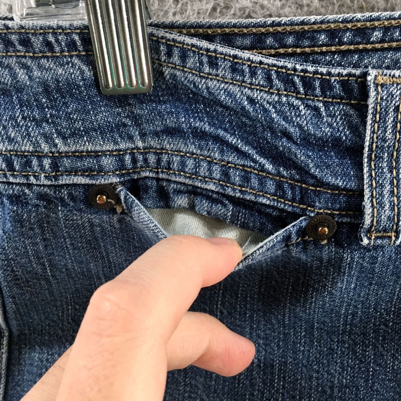American Eagle Outfitters American Eagle Outfitters Jeans Womens 8 Blue Denim Mid Rise Straight Leg Regular Rise Cotton Denim SS14s Size 30" / US 8 / IT 44 - 6 Thumbnail