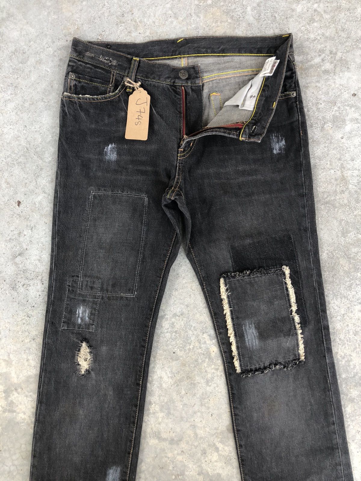 PPFM Japanese PPFM Distressed Jeans Patchwork Size US 32 / EU 48 - 3 Thumbnail