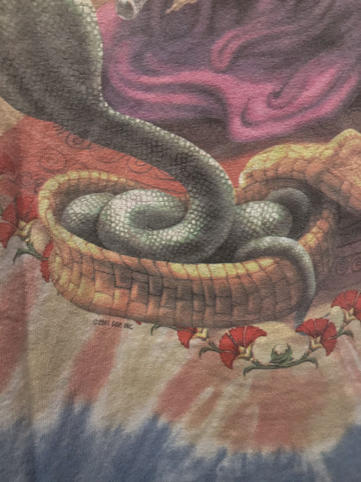 Grateful Dead 2001 liquid blue Grateful Dead snake charmer AOP band Size US L / EU 52-54 / 3 - 6 Thumbnail