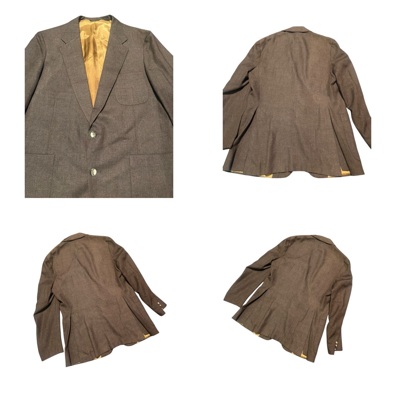Levi's VINTAGE Levi's Blazer Mens 44R Brown Two-Button Sport Coat Jacket Preppy Size 44R - 8 Thumbnail