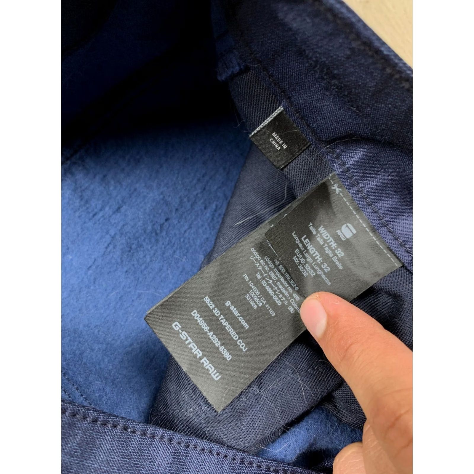 G-Star Pharrell x G Star Raw Jeans Tiger Logo Double Knee Jeans Size 32, NWOT, Blue, 3D Tapered, 32 Inseam, Regular Fit, Men Size US 32 / EU 48 - 5 Thumbnail