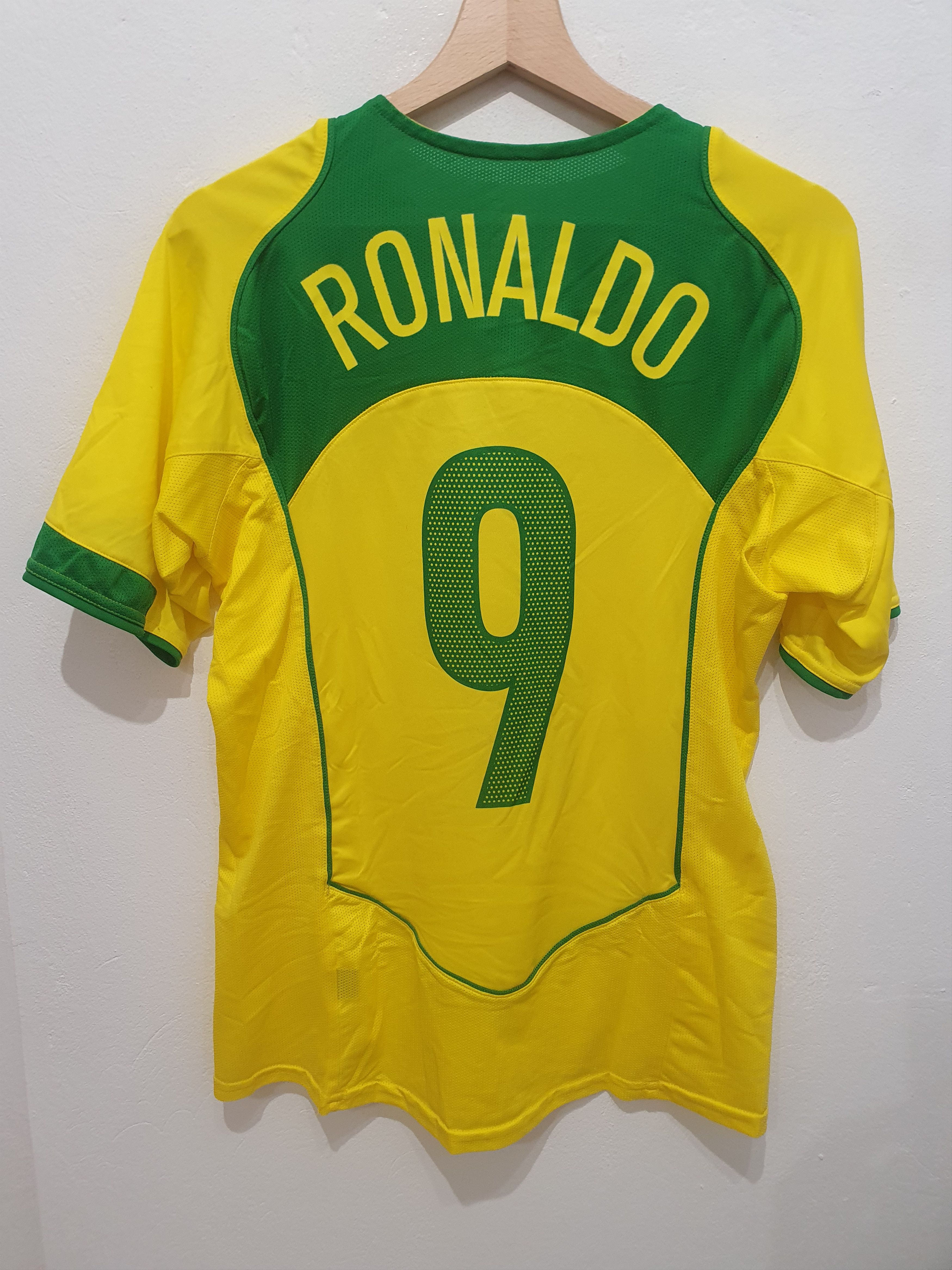 image of Ronaldo 2004 2006 Nike Brasil Brazil Size S Jersey Shirt in Yellow, Men's