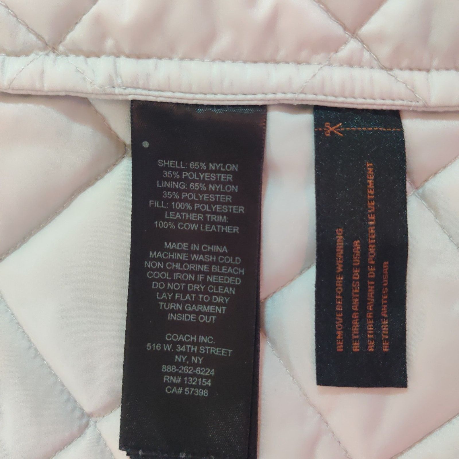 Coach Coach diamond quilted jacket F84993 oyster sz S Size S / US 4 / IT 40 - 10 Thumbnail