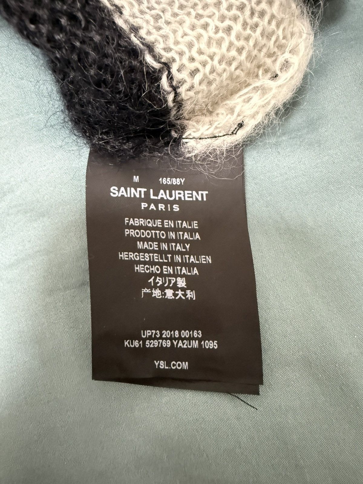 Saint Laurent Paris Saint Laurent black and white distressed sweater M Size M / US 6-8 / IT 42-44 - 7 Thumbnail