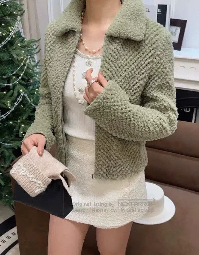 Fendi Cutout Fur Wool Coat