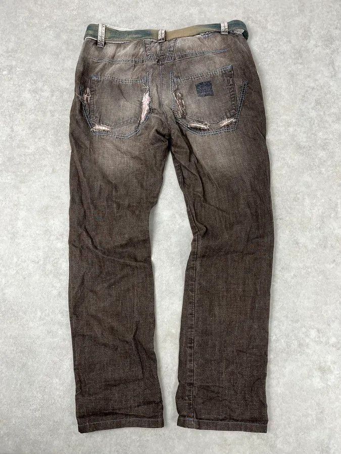 Marithe + Francois Girbaud SS2006 Marithé + François Girbaud Grey Faded Relaxed Pants Size US 30 / EU 46 - 8 Thumbnail
