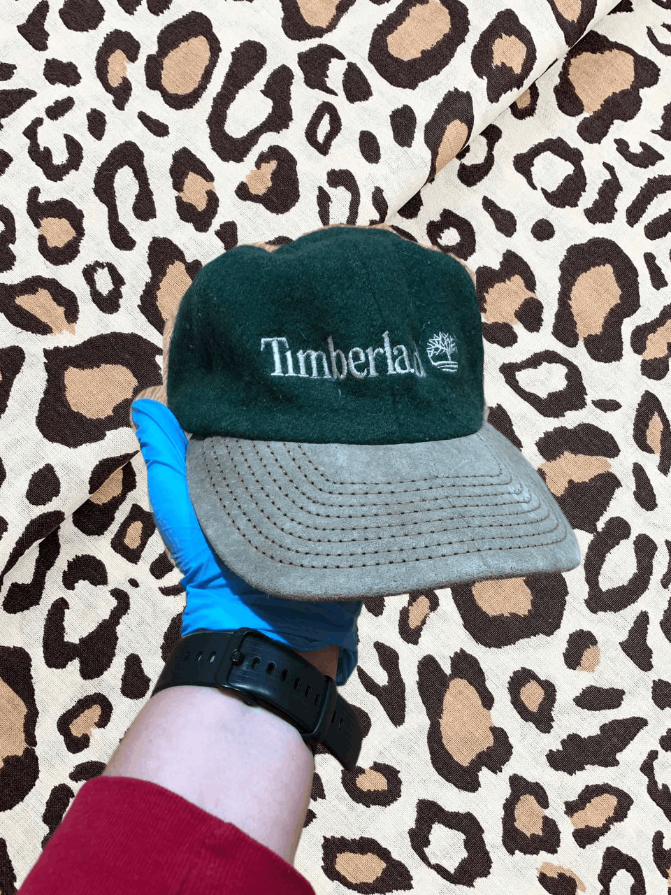 Timberland Vintage Timberland Blue Wool Blend Brown Suede Bill Hat Size ONE SIZE - 1 Thumbnail