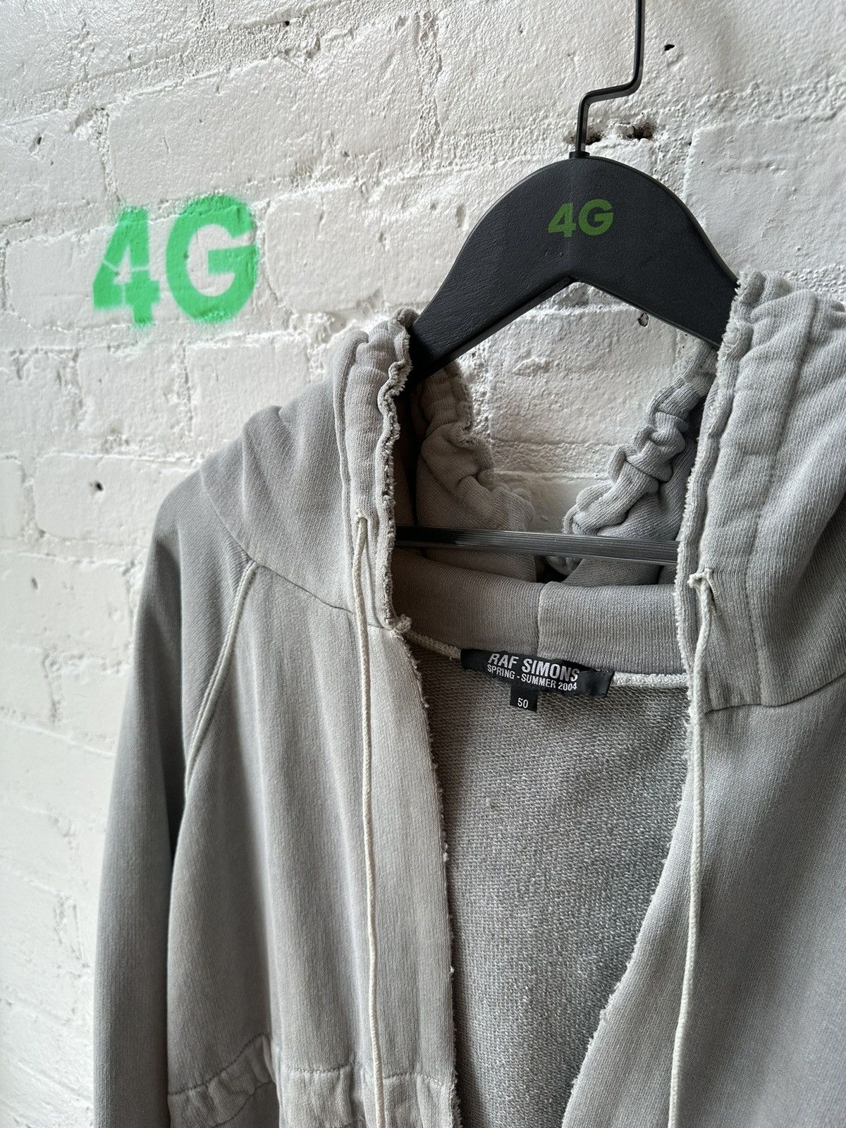 Raf Simons RAF SIMONS SS2004 STRING HOODIE Size US XL / EU 56 / 4 - 4 Thumbnail