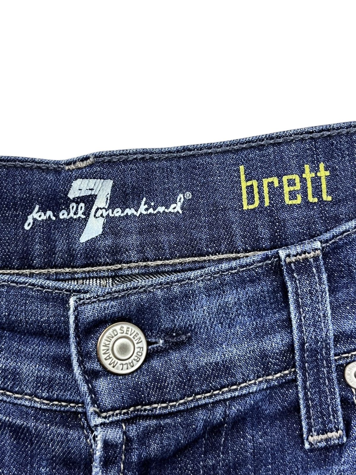 7 For All Mankind FYE🔥Vintage FLARE BRETT 7 FOR ALL MANKIND Stretch Denim USA Size US 32 / EU 48 - 8 Thumbnail
