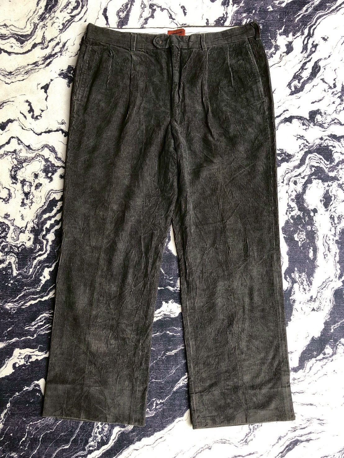 Missoni Vintage 90s Missoni Corduroy Trousers Made in Italy Size US 36 / EU 52 - 1 Thumbnail