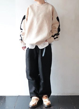 Kapital KAPITAL 5G wool bone crew sweater Skeleton ecru new S Size US S / EU 44-46 / 1 - 7 Thumbnail