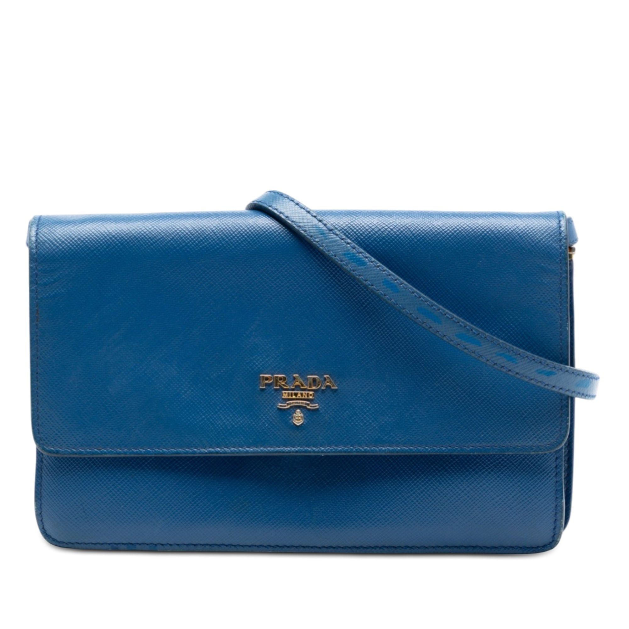 Prada Saffiano Wallet on Strap Size ONE SIZE - 1 Thumbnail