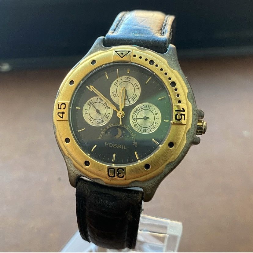 Fossil 1995 FOSSIL CHRONOGRAPH MOON PHASE WATCH BQ-8480 Size ONE SIZE - 1 Thumbnail