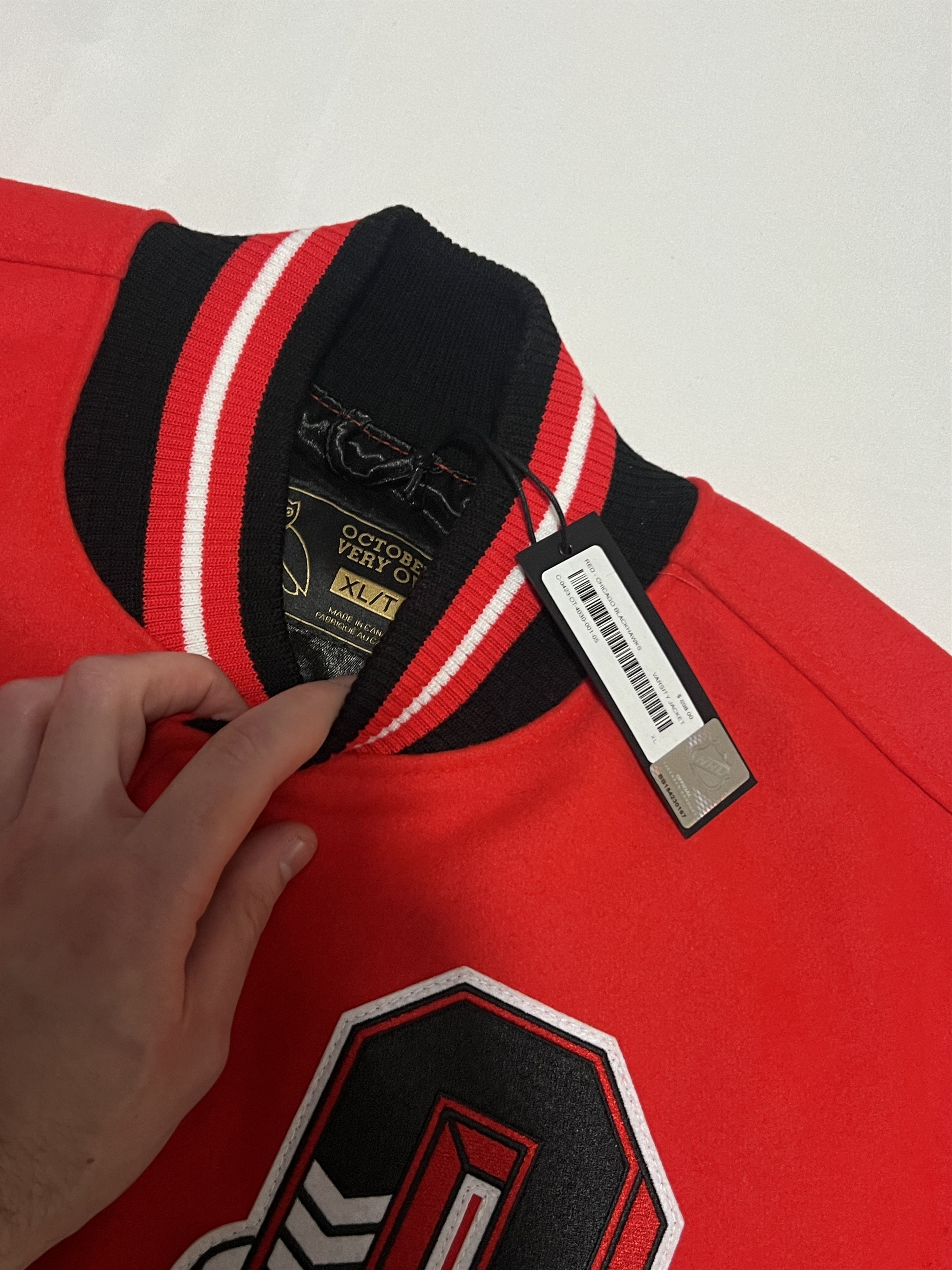 Drake OVO x NHL Chicago Blackhawks Varsity Jacket Size US XL / EU 56 / 4 - 3 Thumbnail