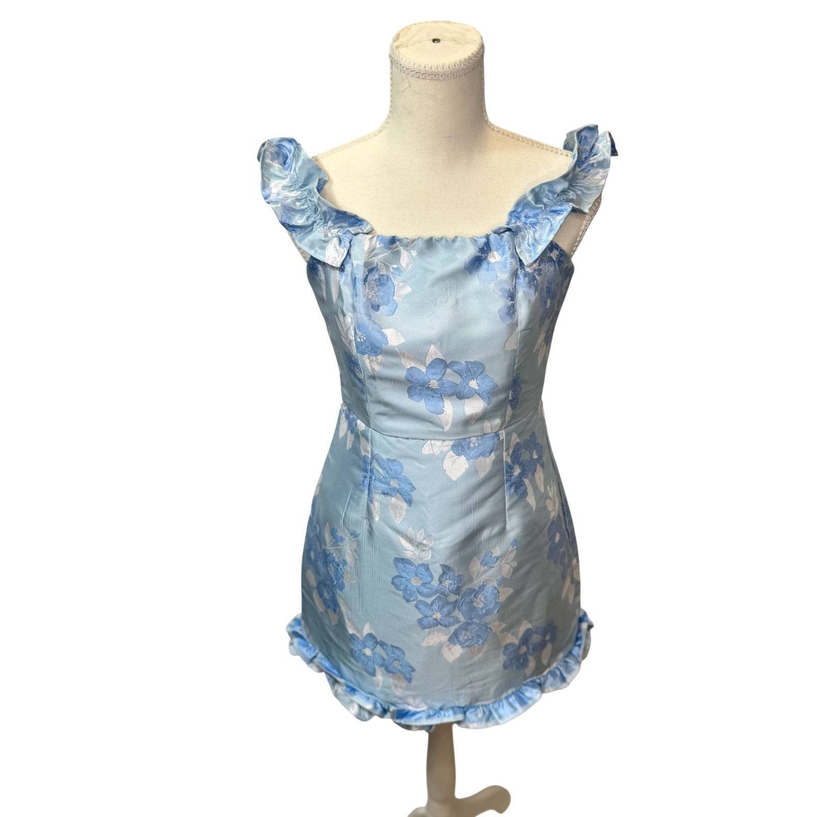 seafoam green dress Crystal Corset Gown XS / White Classic Black and Gold making this dress a Recycled Nylon Color:Smoky-blue