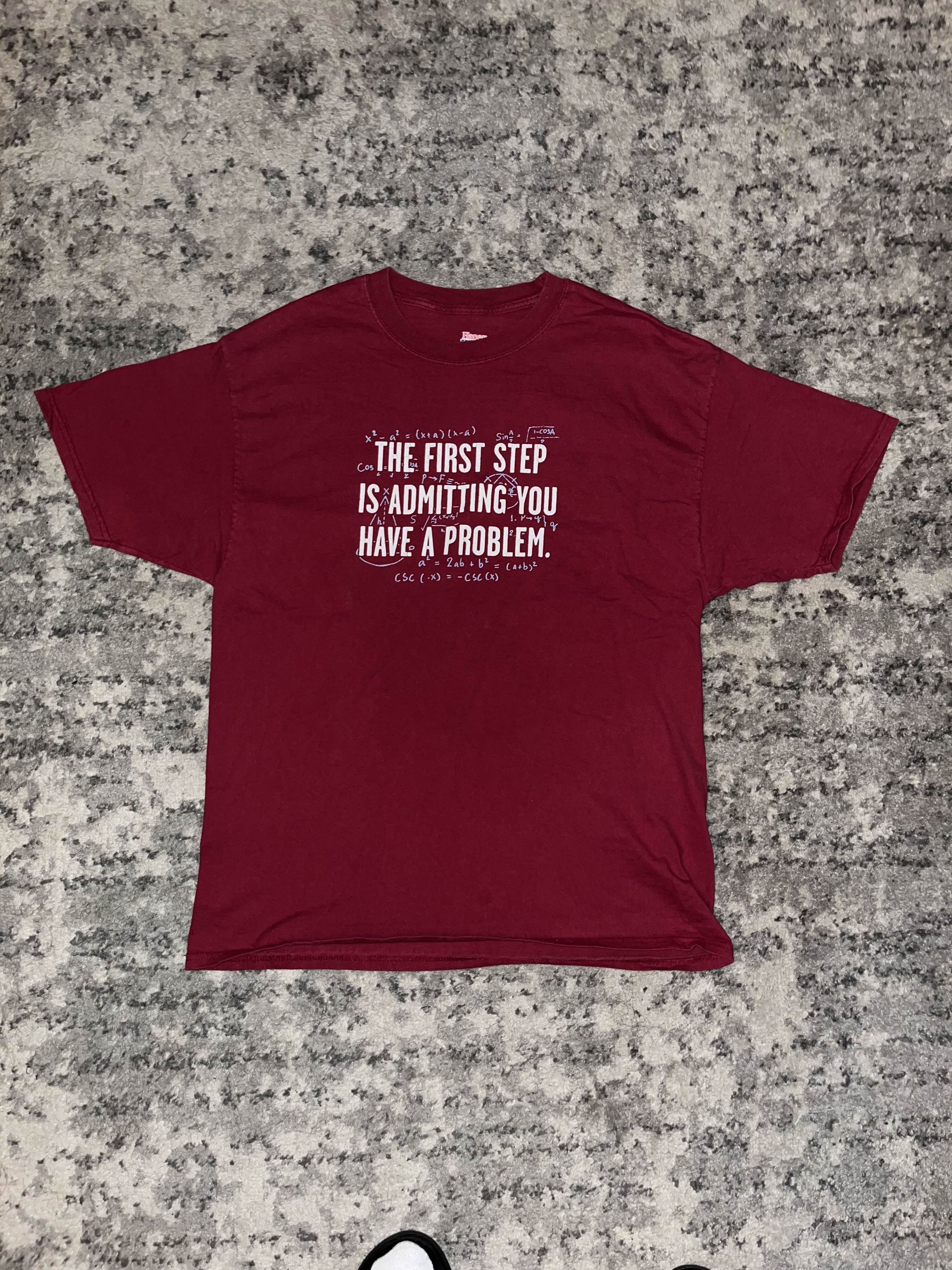 Vintage Funny Y2K Admitting You Have A Problem Math Shirt Size US XL / EU 56 / 4 - 2 Thumbnail